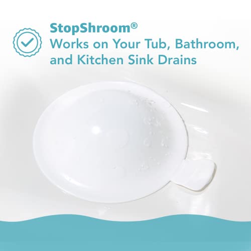 StopShroom The Ultimate Universal Drain Stopper Plug for Bathtub, Bathroom, and Kitchen Sink Drains (White) - Image 4