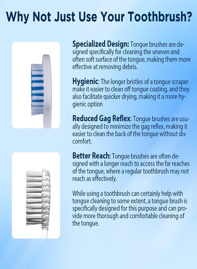 Frekare Tongue Brush (6 Pack, Tongue Cleaner for Adults & Kids, Oral Hygiene Essentials - Image 3
