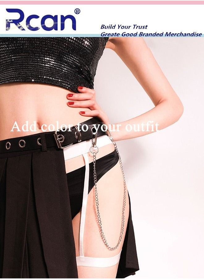 Rcan - Stretch Garter Belt Integrated Non Slip Fashion Leg Accessories Leg Loops for Girls and Women - Image 1