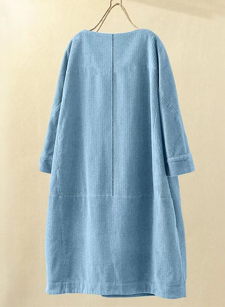 Loquat Casual Women's Round Neck A line Skirt Dress  - Image 2