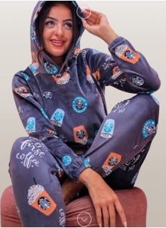 MANIKAN Velvet women's winter pajama-With a distinctive hood with a soft feel  - Image 2