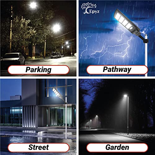 Epyz 120 Watt Solar Street Lights Outdoor Waterproof with Motion Sensor for Garden Street, Lawn [ with Out Pole ] [ Pack of 1, White Light, 468LED ] - Image 2