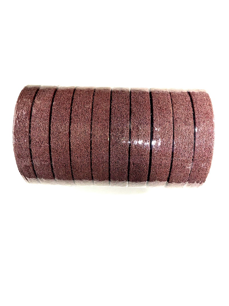 Jon Bhandari Tools 100mm (4 Inch) Non Woven Fiber Polishing Wheel Buffing Pad 5P – Pack of 10 – Rough Metal Finishing & Surface Preparation for Steel, Iron, Aluminum – Low Noise, Washable, Long Life - Image 2
