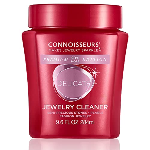Connoisseurs Premium Edition Delicate Jewelry Cleaner Solution for Pearls, Gemstones, and Fashion Jewelry - 9.6 fl oz - Restores Brilliance in Seconds - Image 1