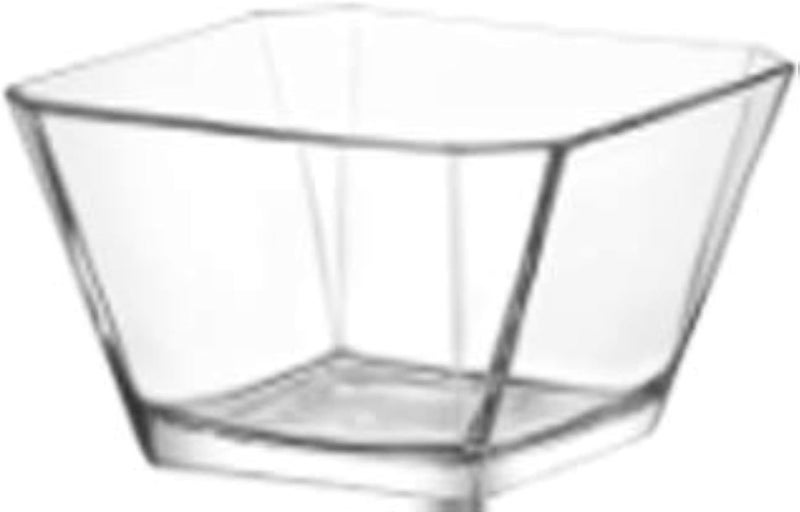 LAV 1025 Ounce Glass Bowls  Elegant Geometric Squared Shape Made from Thick Durable Glass Great for Dessert Condiments Candies and More Microwave and Dishwasher Safe 6 Piece Set