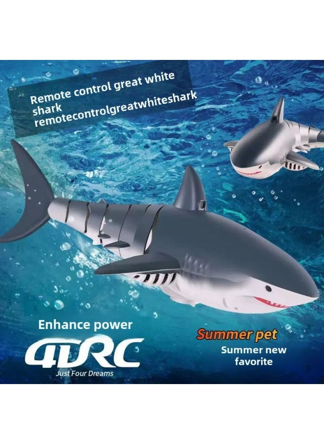 null - Remote Control Boat Remote Control Shark Water Waterproof Camera Charging Real High Speed Submarine Remote Control Boat Children's Toy-Color:Extra Large 35cm Dual Motor High Speed Boat - Sky Blue Speed 30km/h-Specifications:Play Three Batteries Including Three Sets Of Batteries + Charging Cable + Gifts - Image 1