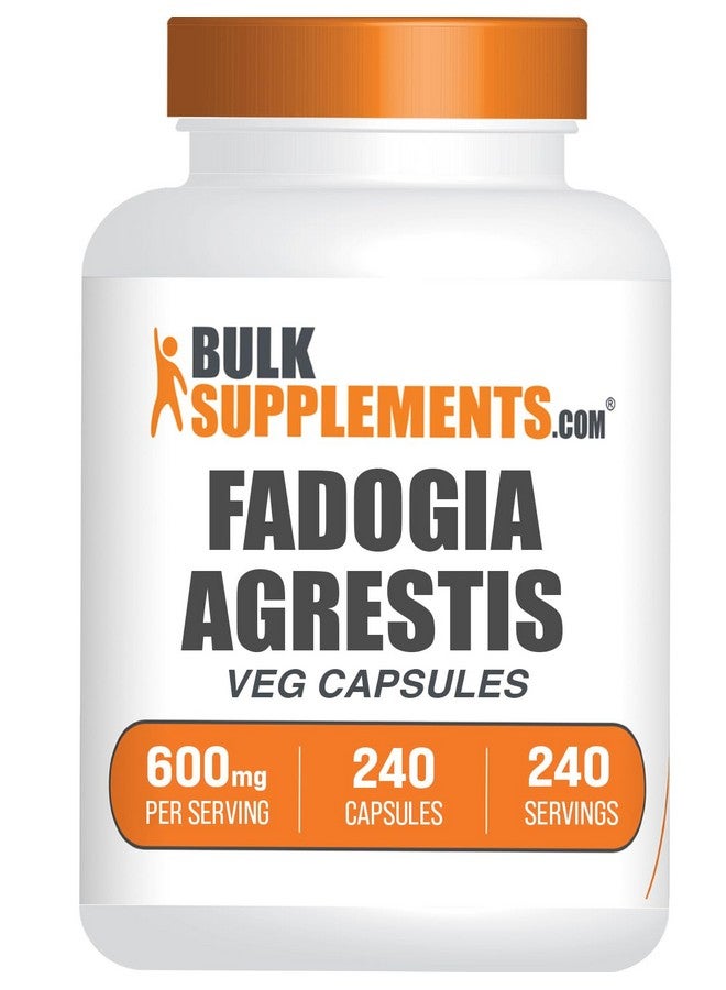 BulkSupplements.com Fadogia Agrestis Capsules - Fadogia Agrestis Supplement, Fadogia Agrestis 600mg - for Energy Boost, Vegan, 1 Capsule per Serving, 240 Veg Capsules (Pack of 1) - Image 1