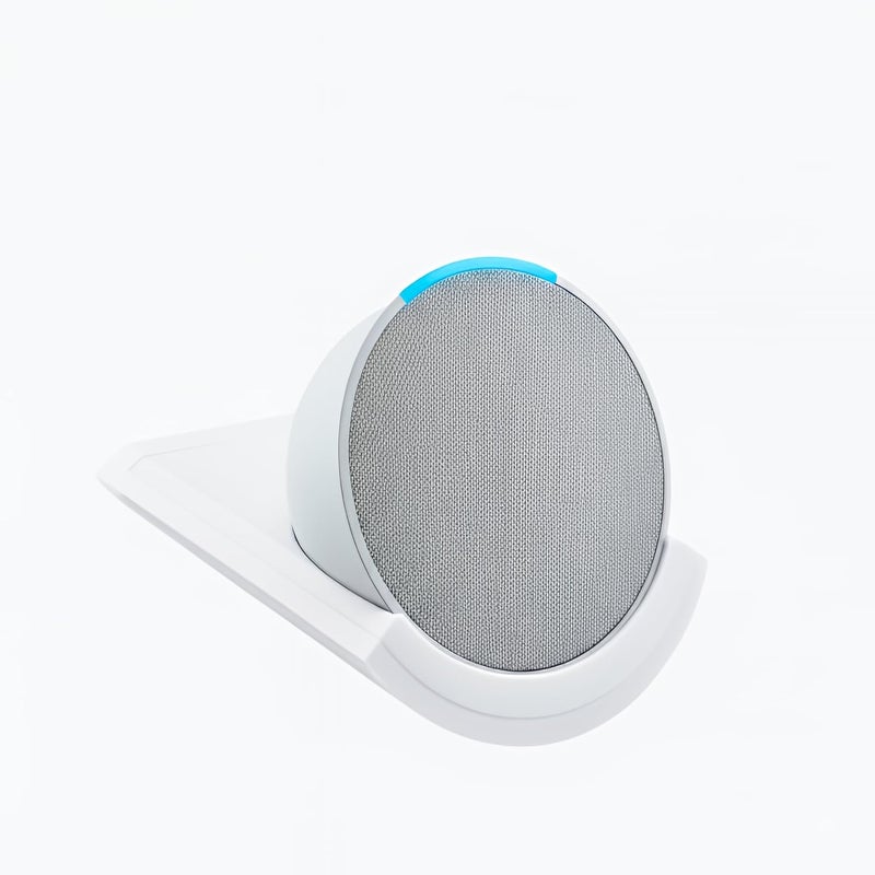 SINTRON Wall Mount – Compact Smart Speaker Holder with Built-in Cable Management, Space-Saving Design, Compatible with Google Nest & HomePod mini (White) - Image 1
