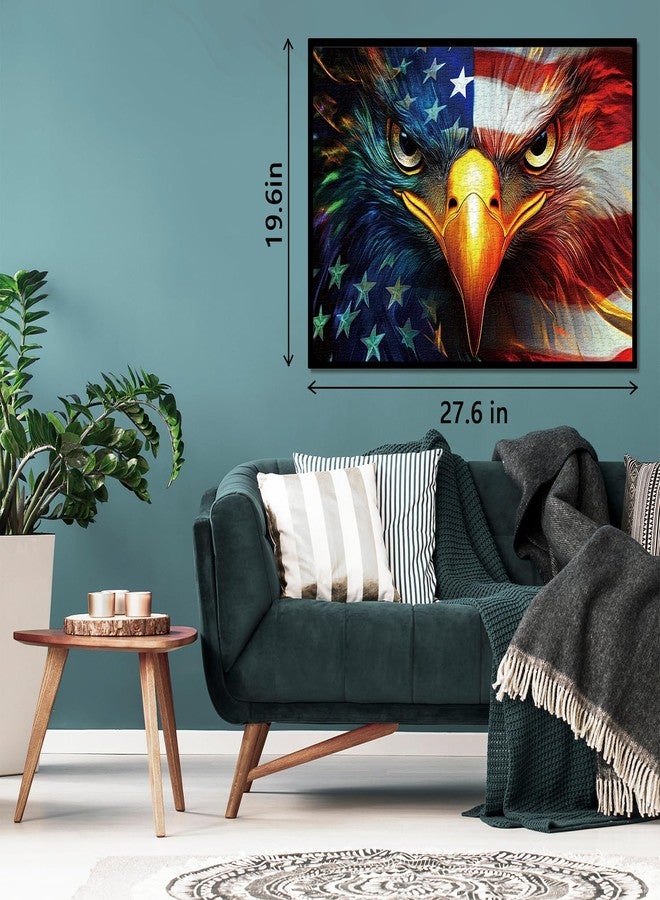 PPuzzling American Flag Eagle Puzzles for Adults 1000 Pieces, USA Patriotic Faith Jigsaw Puzzle, Vintage Bird Art Puzzles as Home Decor - Image 3