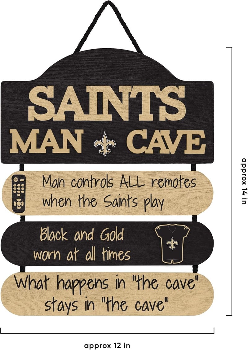 FOCO NFL Team Logo Mancave Man Cave Hanging Wall Sign - Image 3