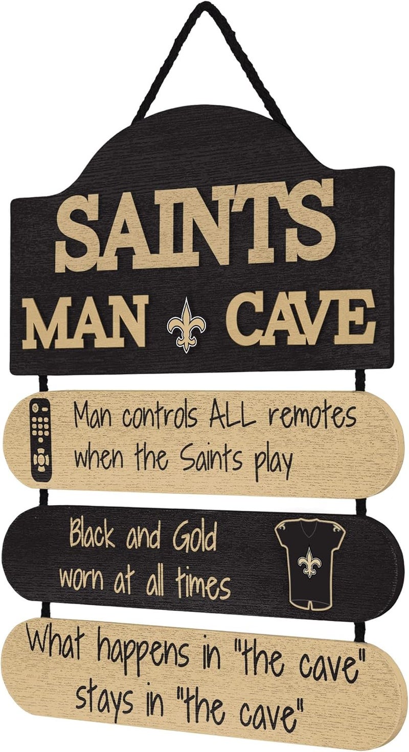 FOCO NFL Team Logo Mancave Man Cave Hanging Wall Sign - Image 2
