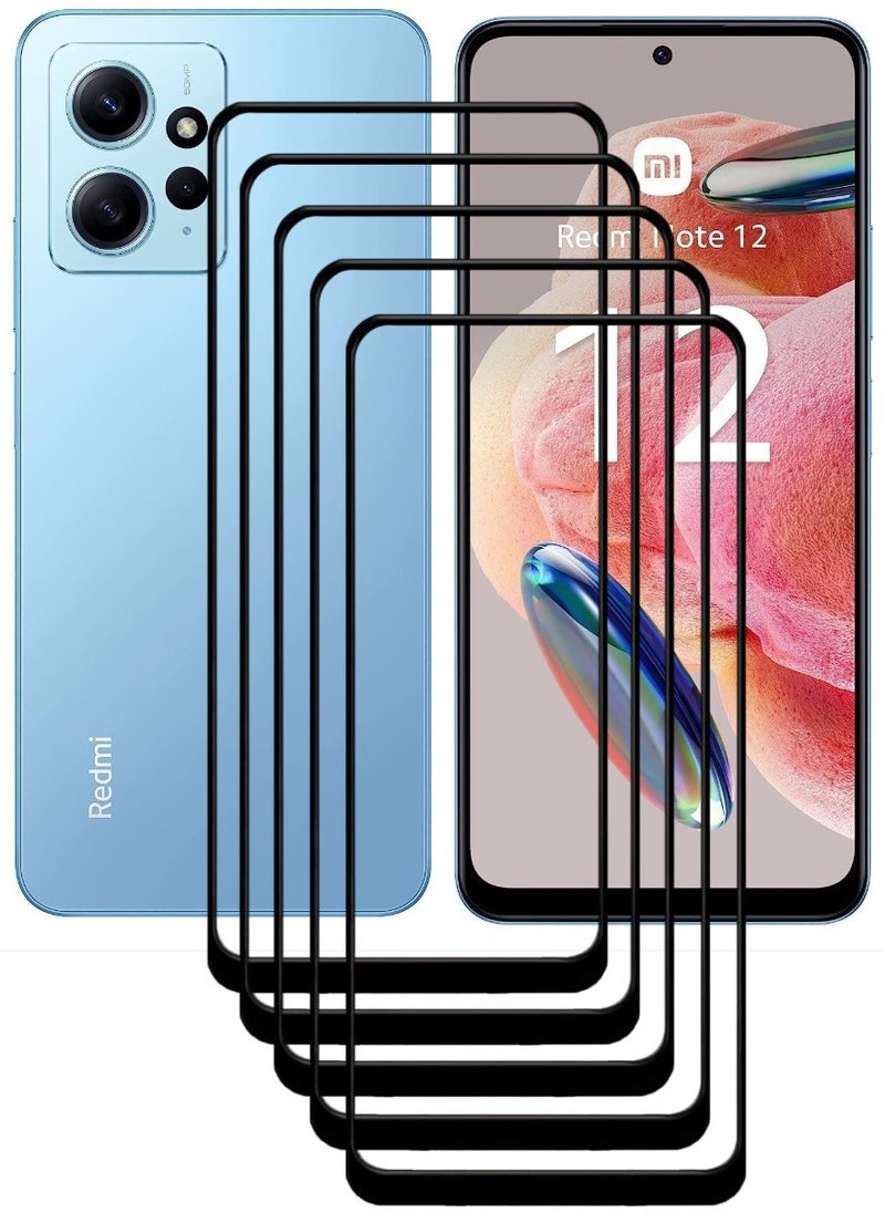 ACLIX 5 Pieces Antistatic ESD Dustproof Premium Quality High Definition Tempered Glass Screen Protector Designed For Xiaomi Redmi Note 12 4G - Image 1