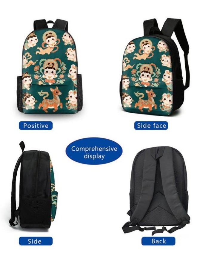 [Super new special offer] Cartoon theme bag three-piece set | double-shoulder + hand-held + storage pen bag | gift self-use good-looking - 460 - Image 3