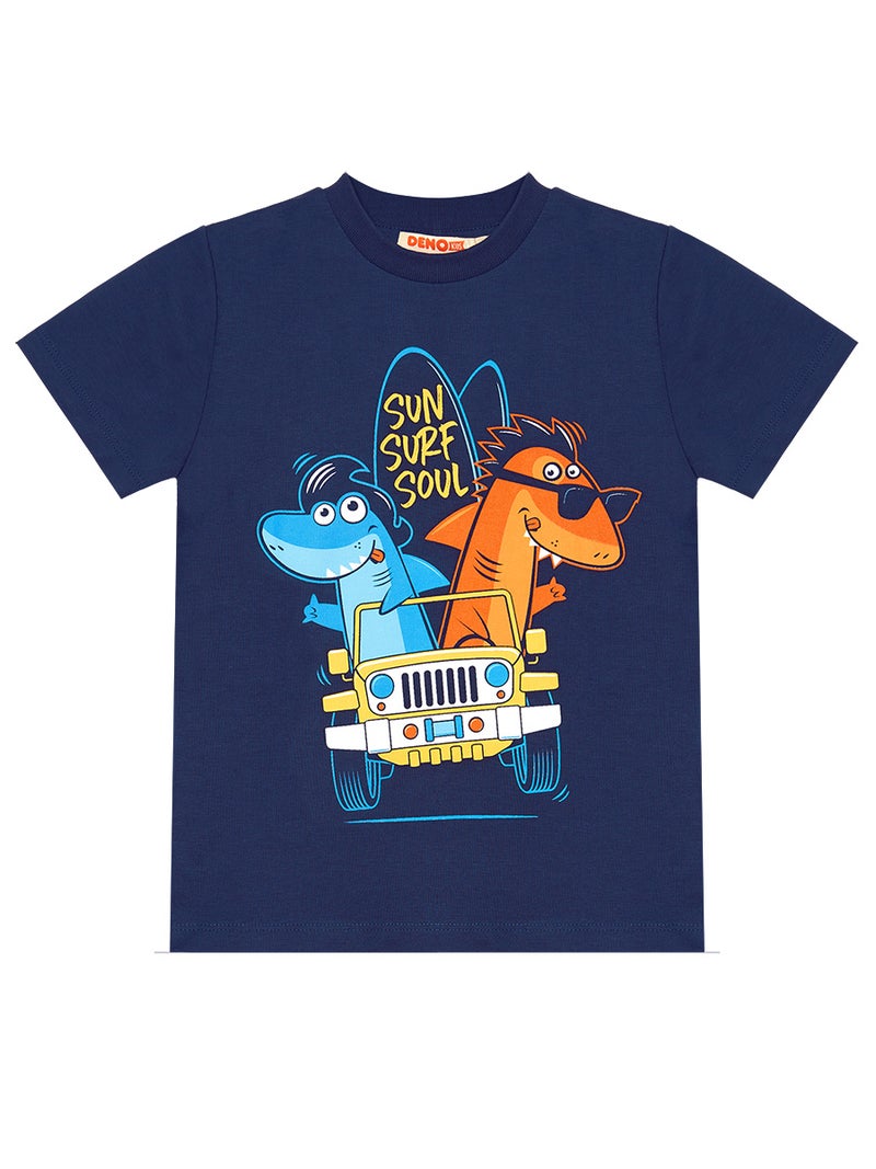 Denokids Shark Surf Boy T-shirt&Shorts Set - Image 5