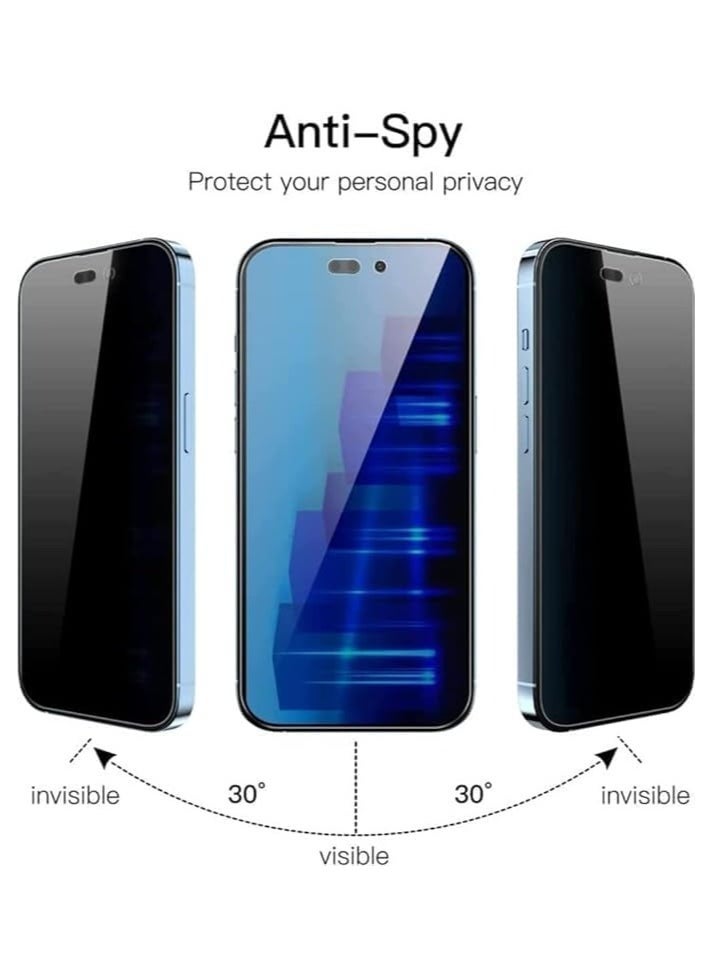Raxoom iPhone15 Pro Max compatible Privacy Screen Protector Anti-Spy Tempered Glass Film 9H Hardness Scratch Resistant Bubble Free Anti Spy Tempered Glass Screen Protector for iPhone15 Pro Max Privacy - Image 5