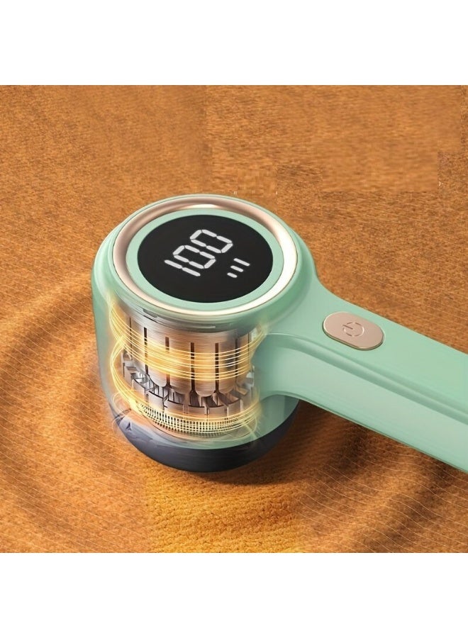 ماكينة إزالة الوبر قابلة لإعادة الشحن مع شاشة رقمية لتنظيف الملابس والأقمشة بسرعة وفعالية. - Image 3