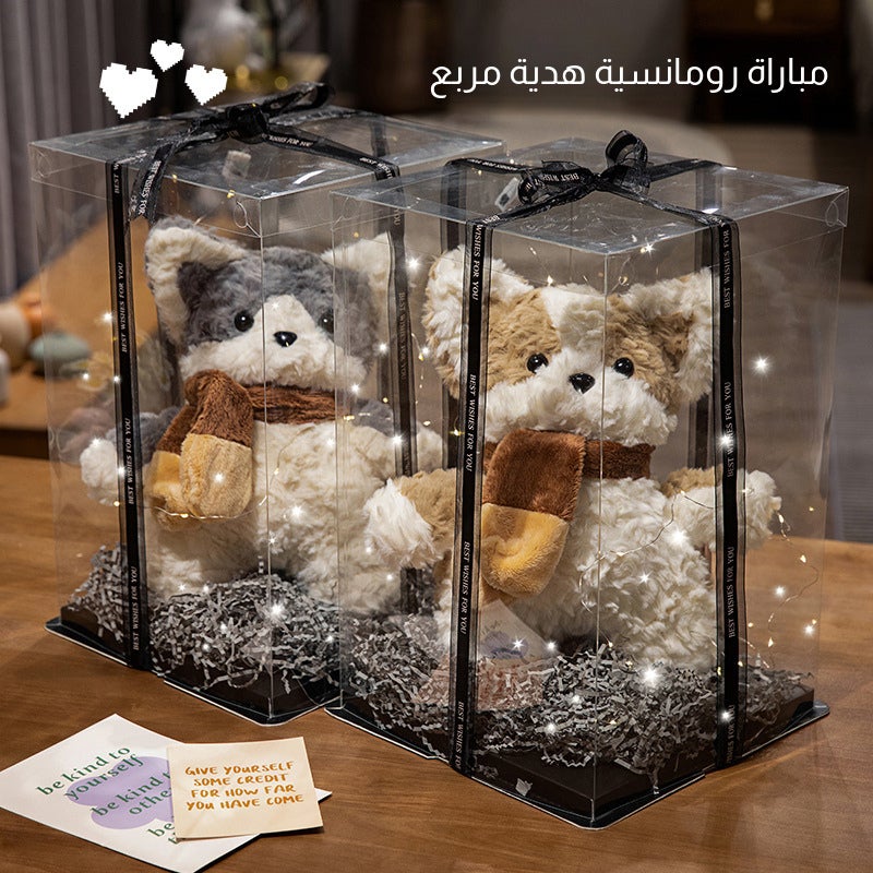دمية كلب كورجي محشوة بوشاح لطيفة - Image 1