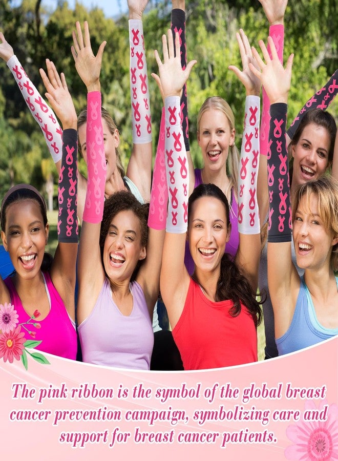 Handepo 12 Pairs Pink Football Arm Sleeves Youth Breast Cancer Awareness Football Arm Sleeves Bulk for Youth Women Men(Medium) - Image 5