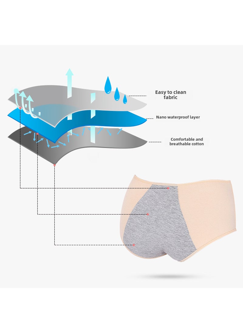 Generic Cotton Menstrual Panties Mid-Waist Leakproof Breathable Pink  - Image 4