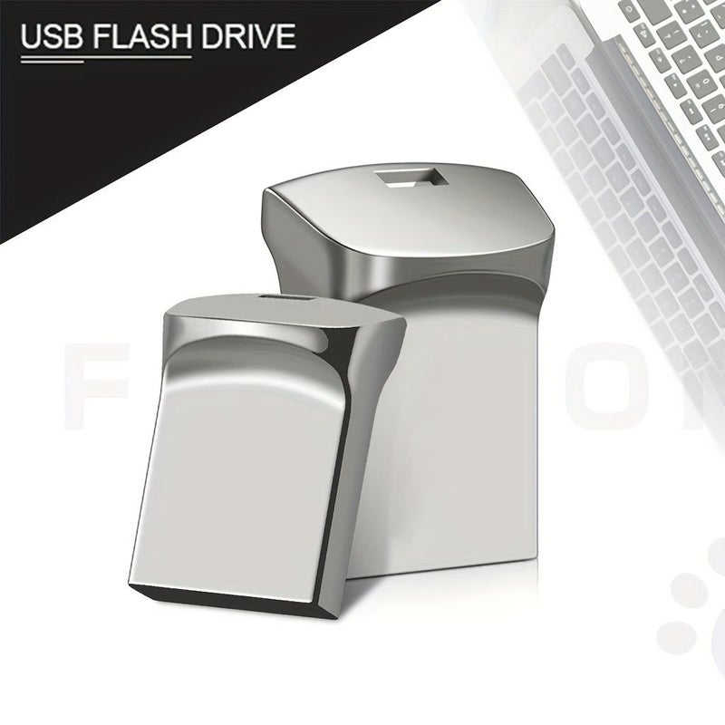 مجموعة من 2 محركات أقراص فلاش USB فضية بسعة 1 جيجابايت تخزين ونقل بيانات عالي السرعة للأجهزة اللوحية وأجهزة الكمبيوتر المحمولة والأجهزة المحمولة - Image 4