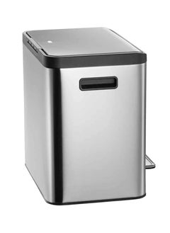 EKO Ecocasa Rectangular Recycling Pedal Trash Can Silver 30 L  - Image 4