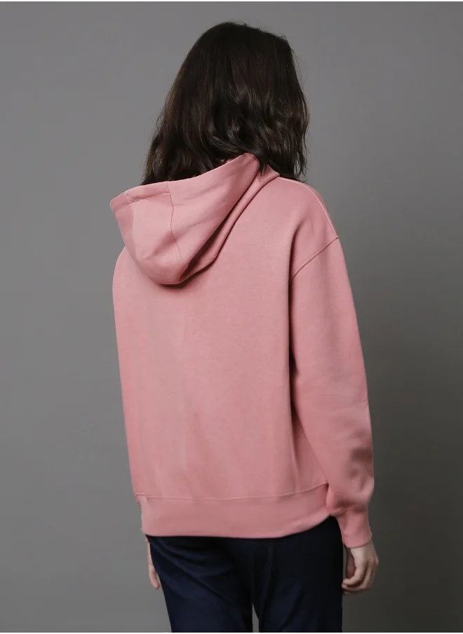 هاي ستار Women Pink Sweatshirt