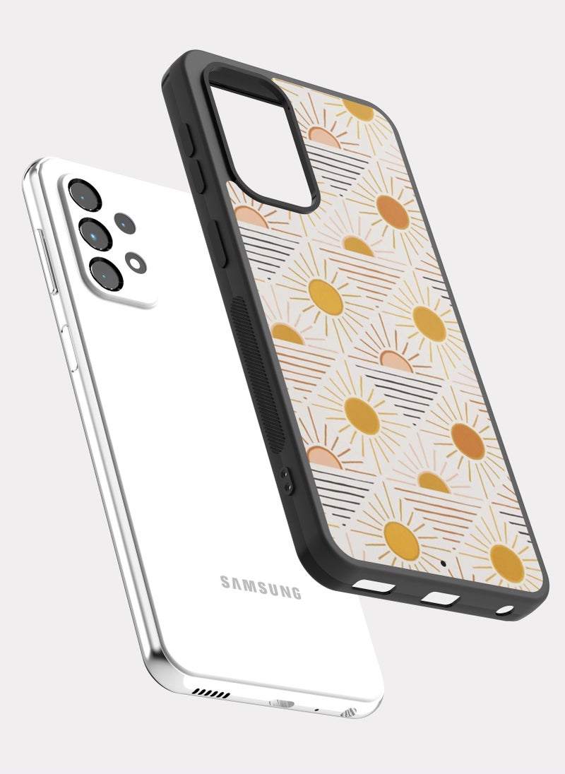 بكسلات كفر سامسونج جالكسي ايه 52 نمط الشمس برتقالي - Image 2