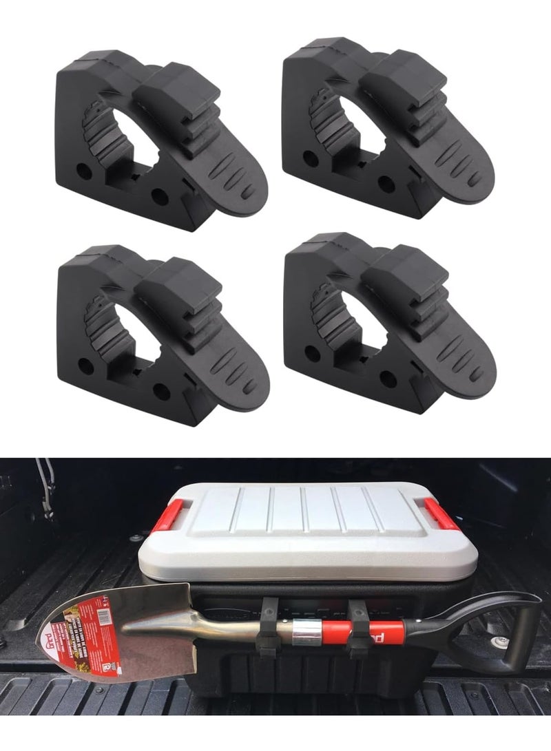 SOLARAE Hi-Lift Jack Handle Keeper Shovel Holder Mount, 4 Pack Rubber Clamp Rubber Holder, Mount Quick, Release Clamp, Mount Bracket Fits 1-1/7'' to 1-3/7'' Diameter Tools - Image 1