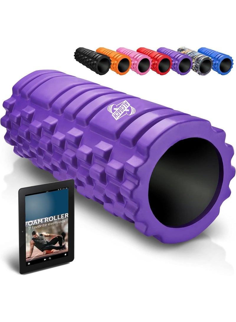 ALCOACH Foam Roller for Deep Tissue Muscle Massage Trigger Point Muscles Therapy - Image 1