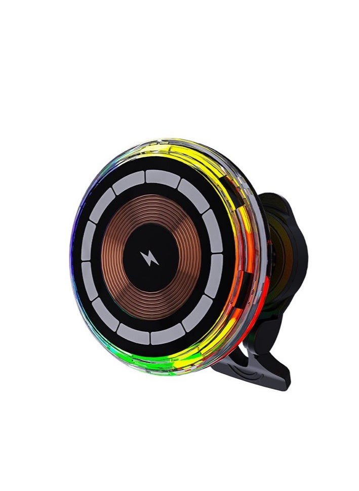 GULFLINK LED Light Ring 15W Fast Wireless Charging Car Charger For Magnetic Wireless Car Phone Holder  - Image 1
