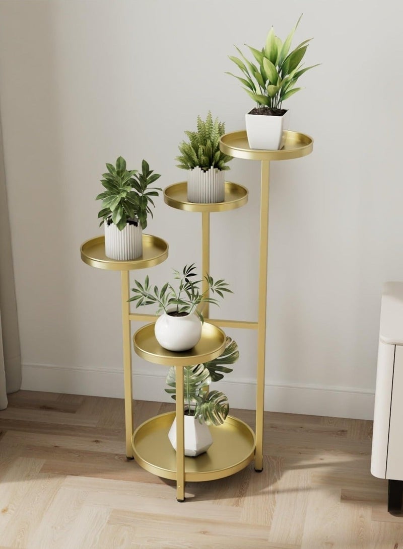 والالا حامل نباتات زاوية من 5 طبقات للنباتات الداخلية، حامل نباتات معدني طويل، حامل أواني الزهور الخارجية، حامل عرض، رف نباتات للفناء، غرفة المعيشة في الحديقة، لغرفة المعيشة الزاوية - Image 1