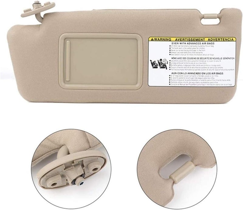 Wivplex Beige Left Driver Side Sun Visor for Toyota Tacoma 2005-2012 - Image 3
