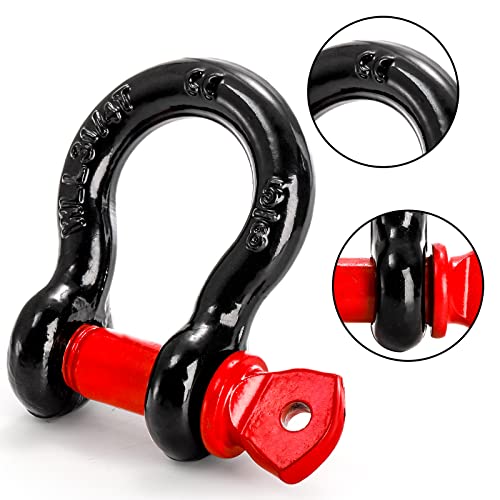 Bekith 4 Pack 5/8" D Ring Shackle 3.25 Ton (7165 Lbs) Capacity with 3/4" Pin Heavy Duty Shackles for Tow Strap, Winch, Off-Road Truck Vehicle Recovery - Image 3