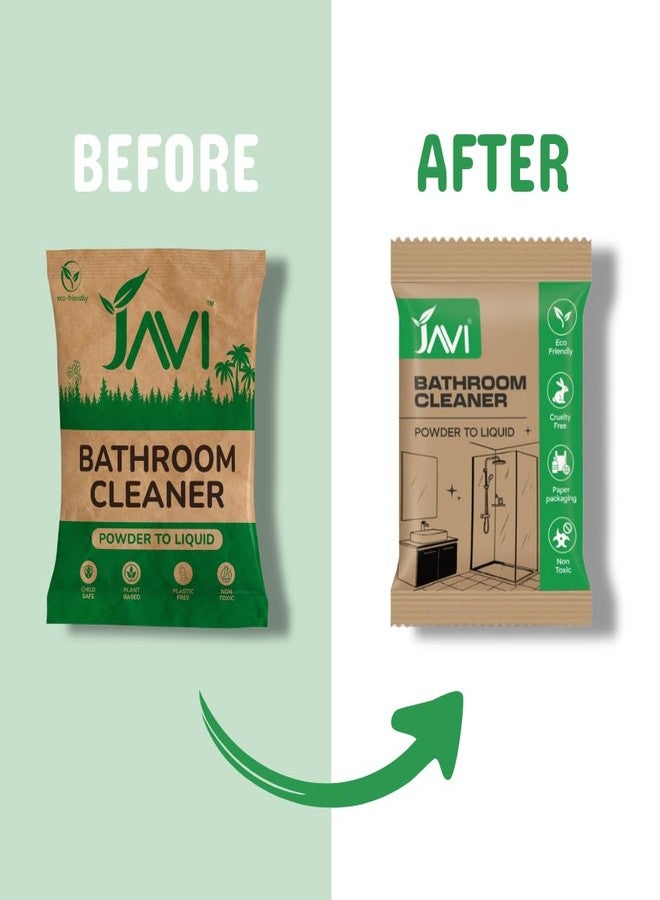 JAVI Eco-Friendly Bathroom Cleaner | Powder to Liquid (1 Sachet = 500ml) | Eco-Friendly, Plant-Based, Non-Toxic | Plastic-Free Bathroom cleaning liquid | Bathroom freshener for toilet - Image 2