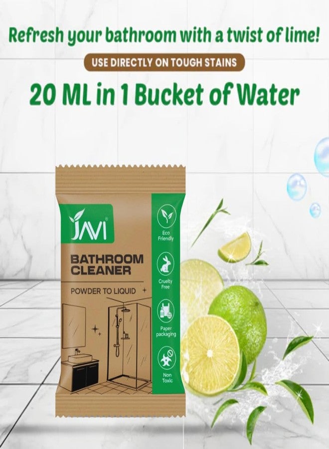 JAVI Eco-Friendly Bathroom Cleaner | Powder to Liquid (1 Sachet = 500ml) | Eco-Friendly, Plant-Based, Non-Toxic | Plastic-Free Bathroom cleaning liquid | Bathroom freshener for toilet - Image 3