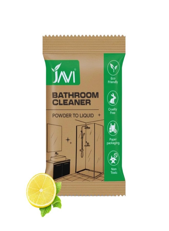 JAVI Eco-Friendly Bathroom Cleaner | Powder to Liquid (1 Sachet = 500ml) | Eco-Friendly, Plant-Based, Non-Toxic | Plastic-Free Bathroom cleaning liquid | Bathroom freshener for toilet - Image 1