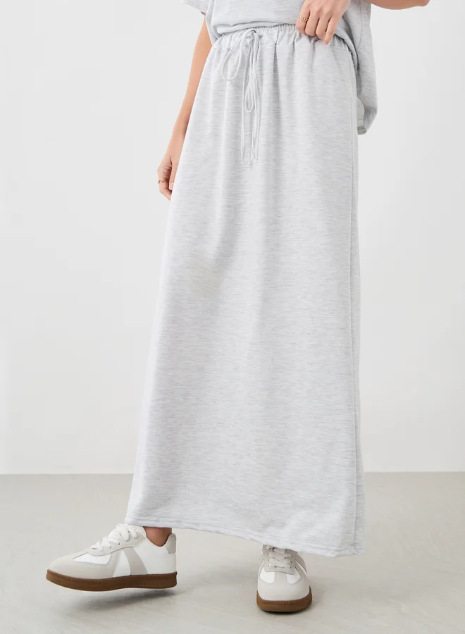 Take Two Take Two Graphic Print Round Neck T-Shirt and Maxi Skirt Co-Ords