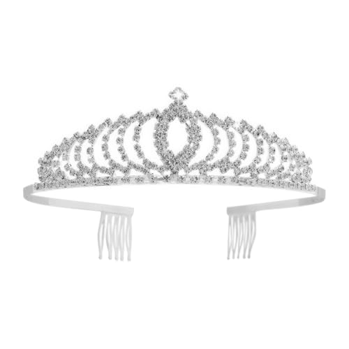 Vofler Tiana Crown, Fairy Godmother Rapunzel Costume Tiara for Women Princess Peach Bride Diaries - Vofler Silver Coronas para 15 Años Hair Accessories for Party Quinceanera Prom Wedding Birthday Girls - Image 1