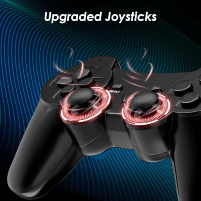CHENGDAO Controller for PS3 Controller 2 Pack for PlayStation 3 High-Performance Wireless Controller with Double Vibration Motion Control Black - Image 4