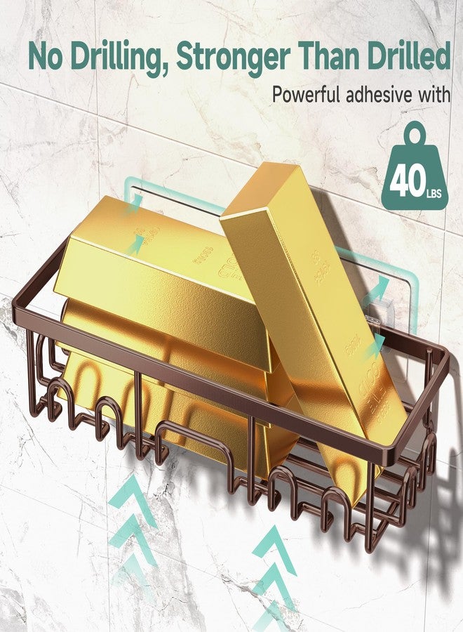 Veken Shower Caddy 6-Pack, No Drilling & Rustproof, Waterproof Adhesive Shelves Rack with Soap Holder, Large Capacity Bathroom Organizers and Storage, Wall-Mounted Kitchen & Home Decor - Image 3