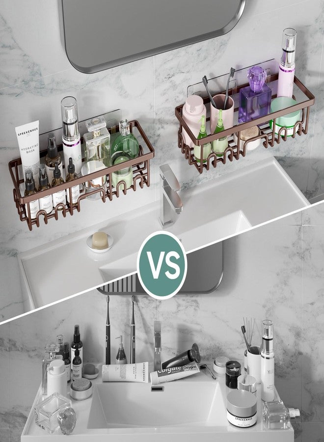 Veken Shower Caddy 6-Pack, No Drilling & Rustproof, Waterproof Adhesive Shelves Rack with Soap Holder, Large Capacity Bathroom Organizers and Storage, Wall-Mounted Kitchen & Home Decor - Image 5