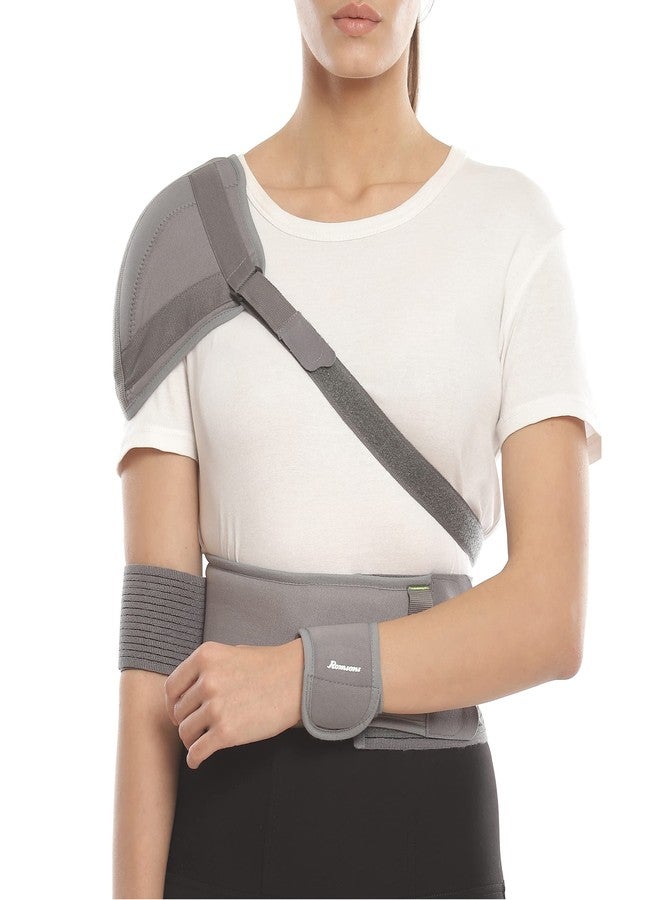 Romsons Elastic Shoulder Immobilizer With Support Brace- Arm Sling Used For Injuries By Men and Women - XXL - Image 1