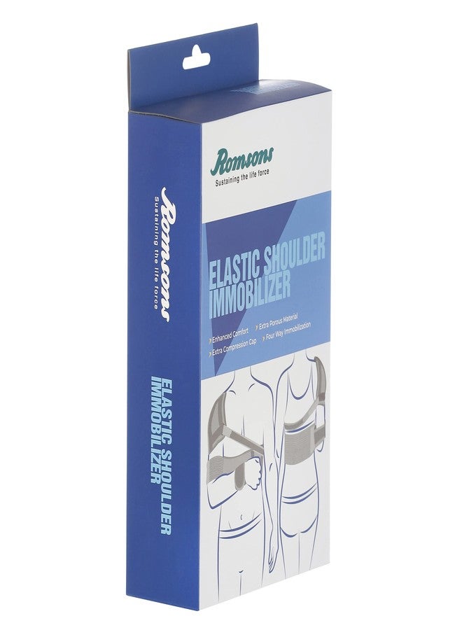 Romsons Elastic Shoulder Immobilizer With Support Brace- Arm Sling Used For Injuries By Men and Women - XXL - Image 4