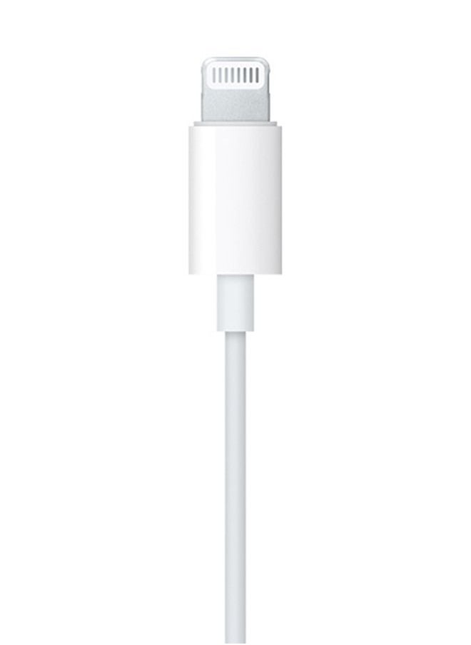 Generic - Lightning Connector In-Ear Earphones With Mic White - Image 1
