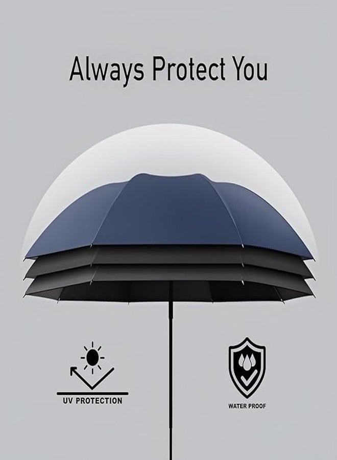 SHOPOGENIX Windproof UV Protection Travel Umbrella - Large 3-Fold Compact Umbrella for Sun & Rain - Strong, Lightweight & Stylish - Perfect for Men, Women, Kids, Boys & Girls - Image 4