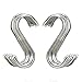 Evob Evob 20 Pack S Shaped Hooks Stainless Steel Metal Hangers Hanging Hooks for Kitchen, Work Shop, Bathroom, Garden  - Image 2