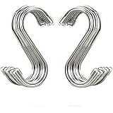 Evob Evob 20 Pack S Shaped Hooks Stainless Steel Metal Hangers Hanging Hooks for Kitchen, Work Shop, Bathroom, Garden  - Image 1