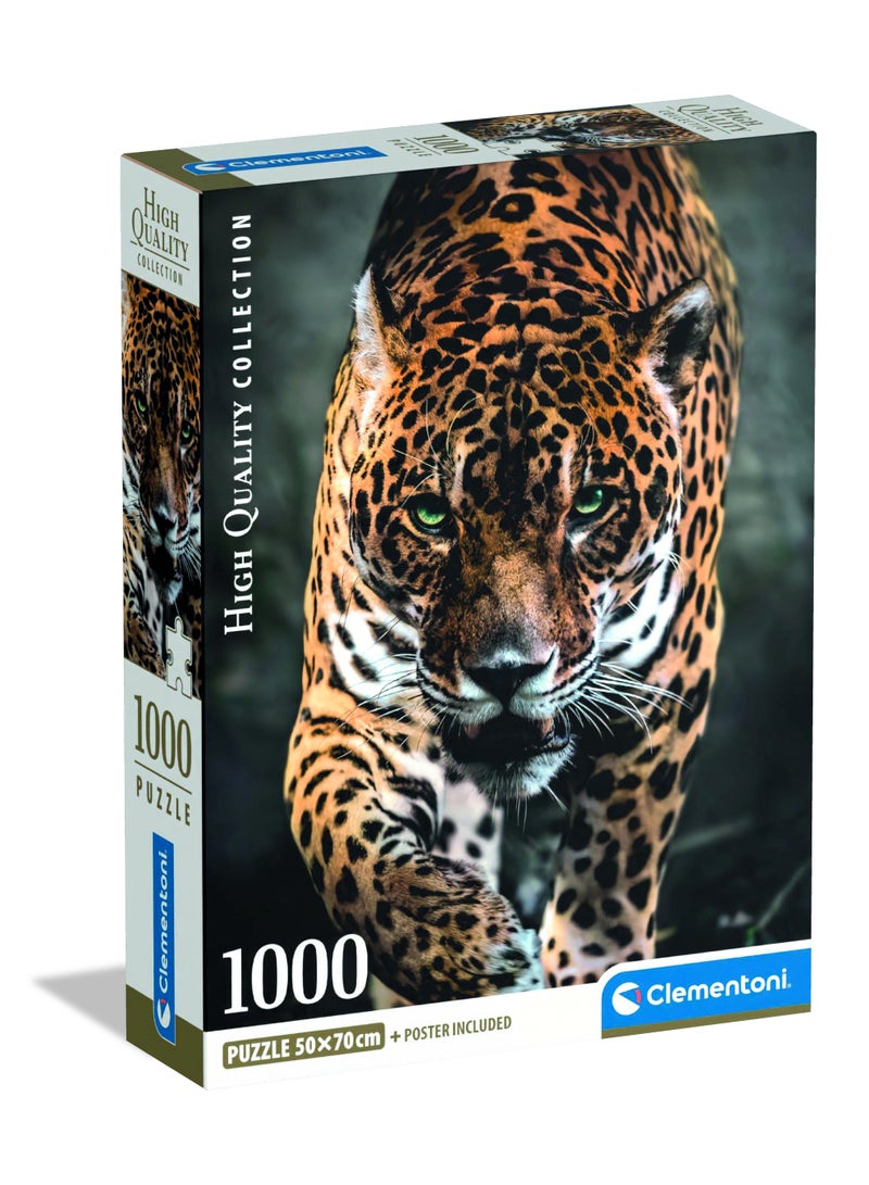 Clementoni Puzzle HQC Walk of the Jaguar + Poster 1000-Pieces | Jigsaw Puzzle | Puzzle for Adults | Challenging Puzzle | Perfect for Stress Reliever and Puzzle Lovers | Made in Italy - Image 1