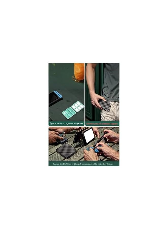 بروماس حامل حقيبة ألعاب سويتش - يحمي 12 خرطوشة ألعاب، هيكل صلب، بطانة ناعمة، مطاط، حامل ألعاب محمول (أسود) - Image 2