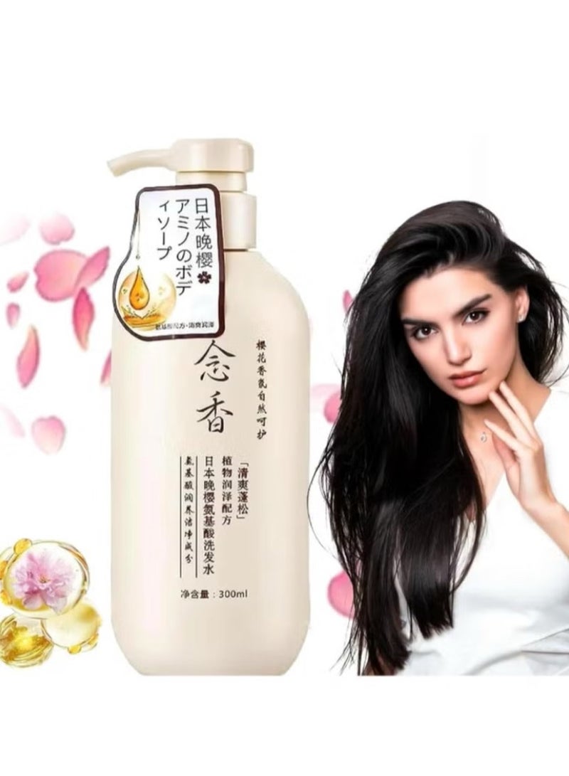 Japanese Sakura (Balm) shampoo (original) for hair growth, preventing hair loss and removing dandruff, 300 ml - Image 1